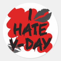 I hate vday round stickers