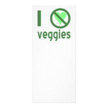 I Hate Veggies Customized Rack Card