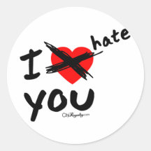 I hate you sticker