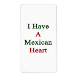 I Have A Mexican Heart Labels