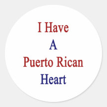 I Have A Puerto Rican Heart Sticker