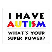 I have Autism. Postcard