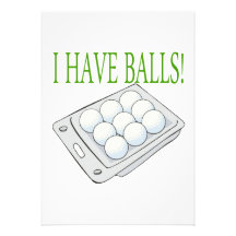 I Have Balls Personalized Invitation