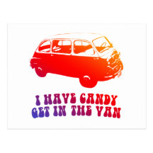 I Have Candy, Get In The Van Postcard