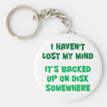 I haven't lost my mind. keychain