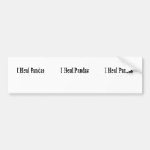 I Heal Pandas Bumper Stickers