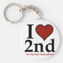 I Heart 2nd (Second Amendment) Key Chains