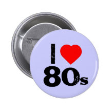 "I heart 80's" Pinback Button