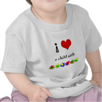 I Heart a Child with Autism T Shirt
