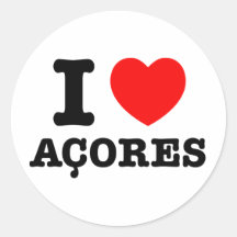 I heart Acores Stickers
