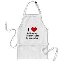 I heart Adding my "Secret" sauce to the recipe Apron