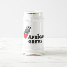 I Heart African Greys Mug