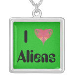 I Heart Aliens Necklace