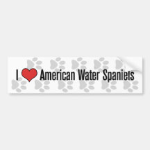 I (heart) American Water Spaniels Bumper Stickers