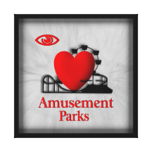 I Heart Amusement Parks Canvas Prints