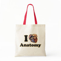 I heart Anatomy Science Super Geek Teacher Canvas Bags