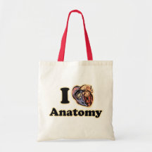 I heart Anatomy Science Super Geek Teacher Canvas Bags