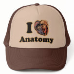 I heart Anatomy Science Super Geek Teacher hats