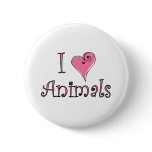 I (heart) animals buttons