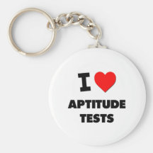 I Heart Aptitude Tests Keychains