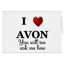 i heart avon ask me how cards