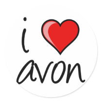 "i heart avon" Small Sticker