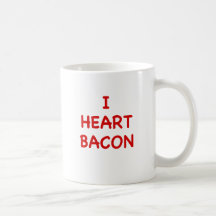 I Heart Bacon Coffee Mugs