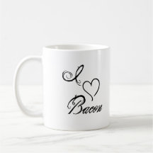 I Heart Bacon Coffee Mugs
