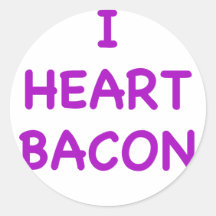I Heart Bacon Stickers