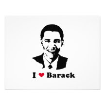 I Heart Barack T-shirt Personalized Invitations