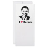 I Heart Barack T-shirt rack cards