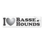 I Heart Basset Hounds - Bumper Sticker