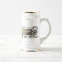 I Heart Beer and Football Coffee Mugs