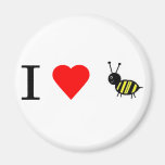 I heart bees magnet