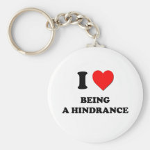 I Heart Being A Hindrance Key Chain