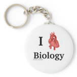 i heart biology keychain