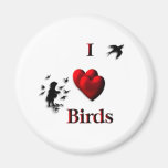 I Heart Birds Magnets