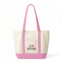 I Heart Boobs Pink Ribbon Bag