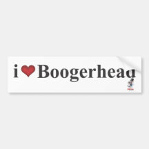 i heart boogerhead bumper stickers