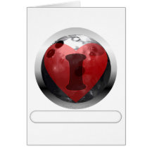 I heart Bowling- add your words Greeting Cards