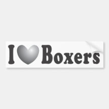 I Heart Boxers - Bumper Sticker
