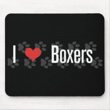 I (heart) Boxers Mouse Pad