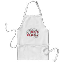 I heart brains. apron