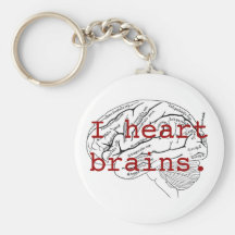 I heart brains. key chains