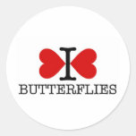 I heart Butterflies Stickers
