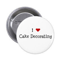 I Heart Cake Decorating Button
