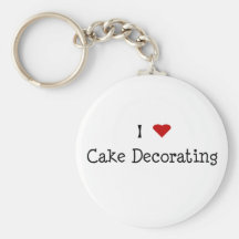 I Heart Cake Decorating Keychain