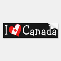 I Heart  Canada bumper stickers