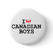 I Heart Canadian Boys Pinback Buttons