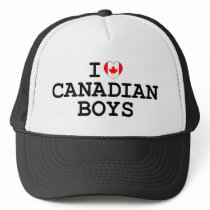 I Heart Canadian Boys Mesh Hat